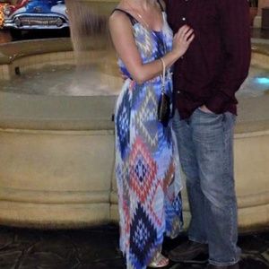 Xhilaration patterned high low dress